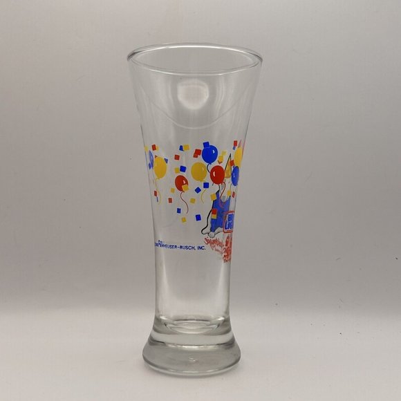 Vintage 1987 Spuds Mackenzie Dog Bud Light Beer Glass Party Balloons - Picture 2 of 5